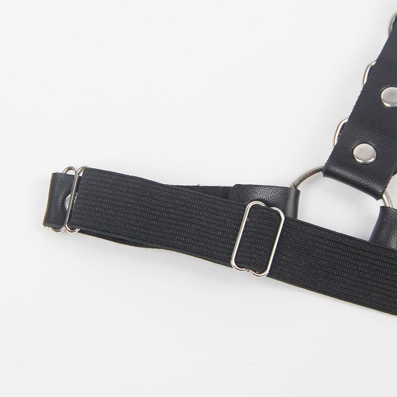 SUBBLIME - HARNAIS CEINTURE ET JARRETIÈRES AVEC ANNEAUX ET CHAÎNE DÉTAIL TAILLE UNIQUE, photo 9