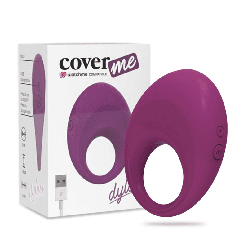 Coverme Anneau vibrant rechargeable Dylan avec télécommande Watchme - Violet, photo 2
