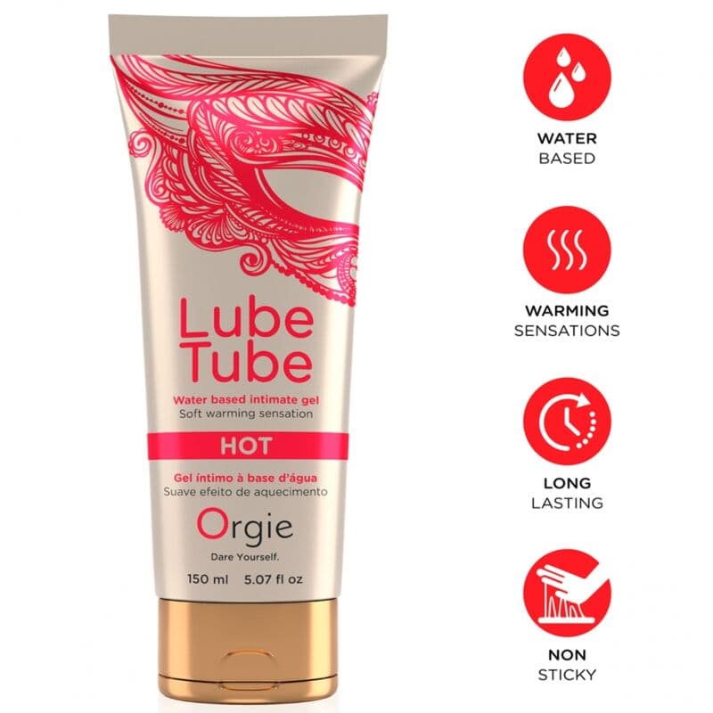 Orgie Lube Tube Hot - Lubrifiant chauffant à base d'eau 150 ml