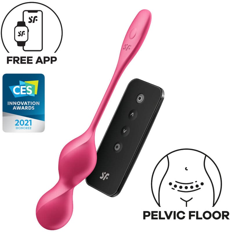 Satisfyer Love Birds 2 Connect App - Balles de Kegel vibrantes connectées Rose