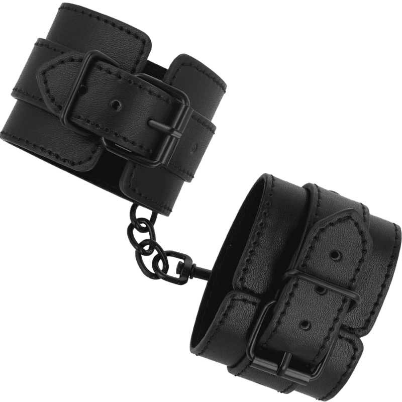Intense Fetish Menottes en Cuir Végétalien Noir, photo 2