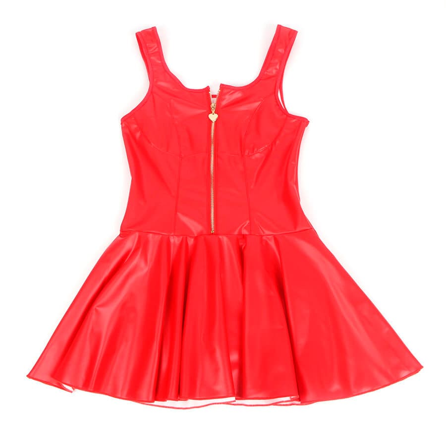 SUBBLIME - 957681 ROBE EN CUIR AVEC FERMETURE ÉCLAIR COEUR ROUGE S/M, photo 5