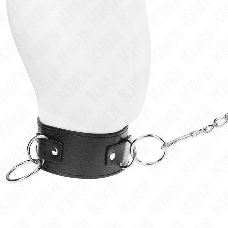 Kink Collier avec laisse 65 cm 3 anneaux Modèle 2 - Noir, photo 4