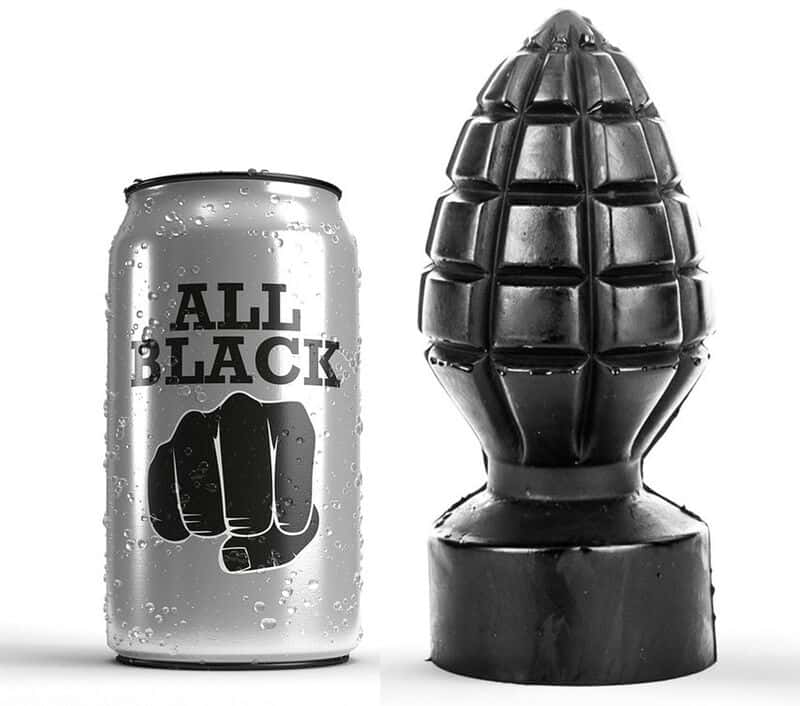All Black Plug anal Grenade 14 cm - Noir