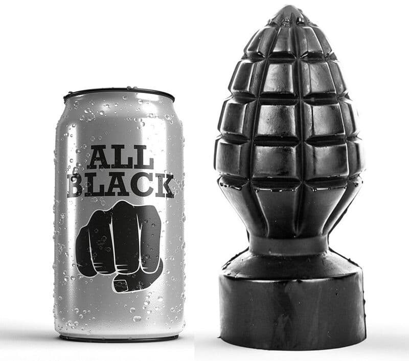 All Black Plug anal Grenade 14 cm - Noir