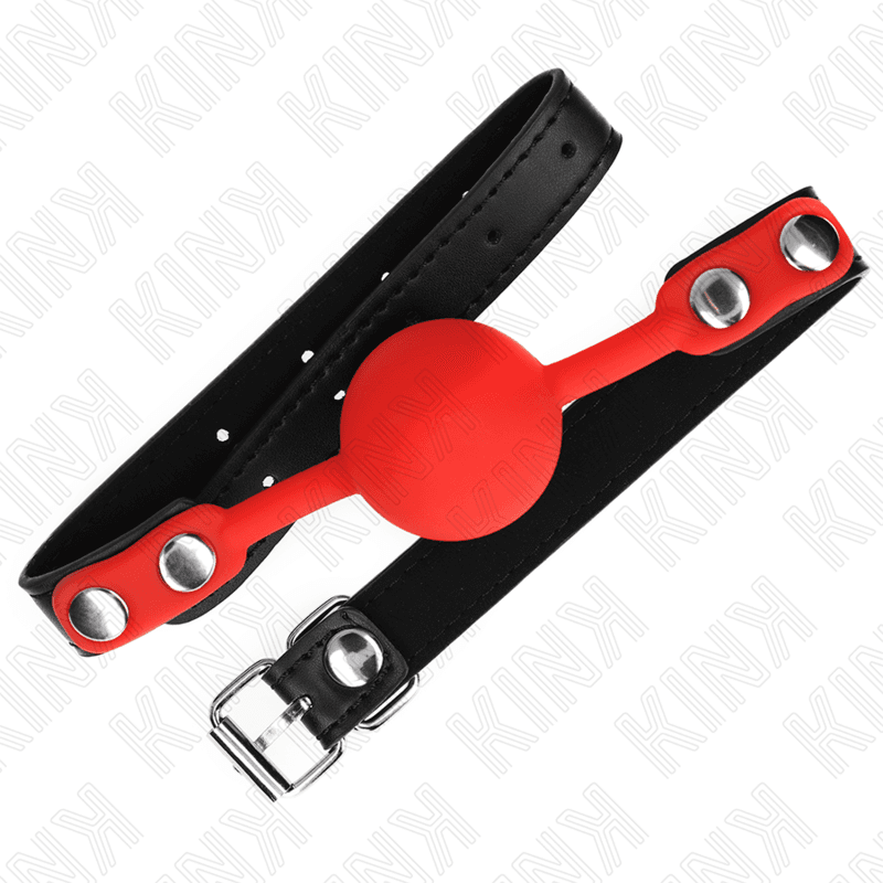 KINK Bâillon boule en silicone 4 cm - Rouge, photo 2