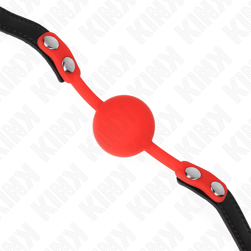 KINK Bâillon boule en silicone 4 cm - Rouge, photo 3