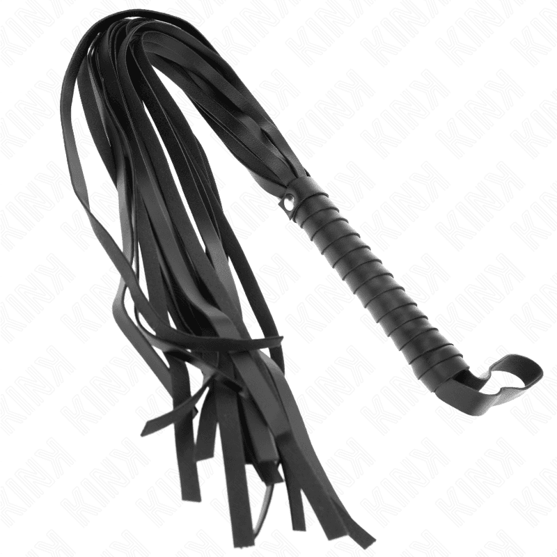 Kink - Fouet manche court et longue lanière noir 70 cm, photo 2