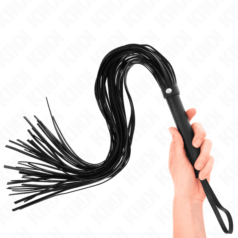 Kink - Fouet en PVC souple noir - 70 cm