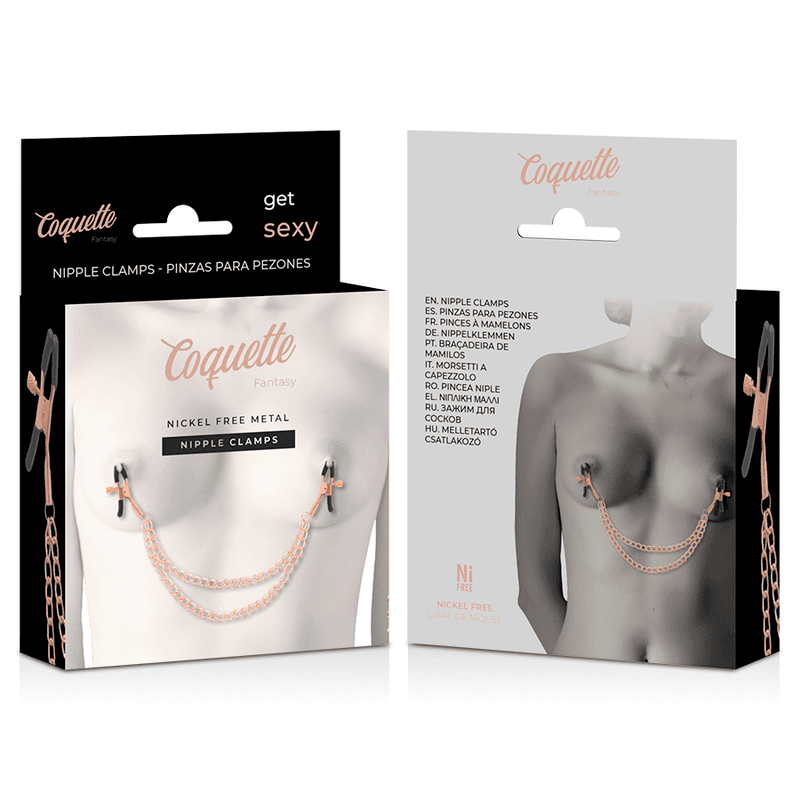 Coquette Chic Desire Fantasy - Pinces à tétons en métal avec chaîne, photo 6