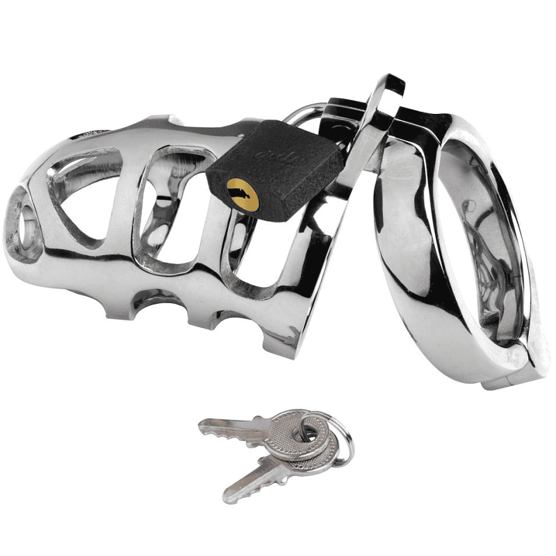 Metal Hard Cage de chasteté en acier inoxydable