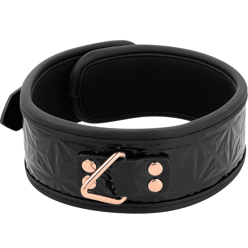Begme Black Edition Premium - Collier en cuir vegan avec laisse, noir, photo 3