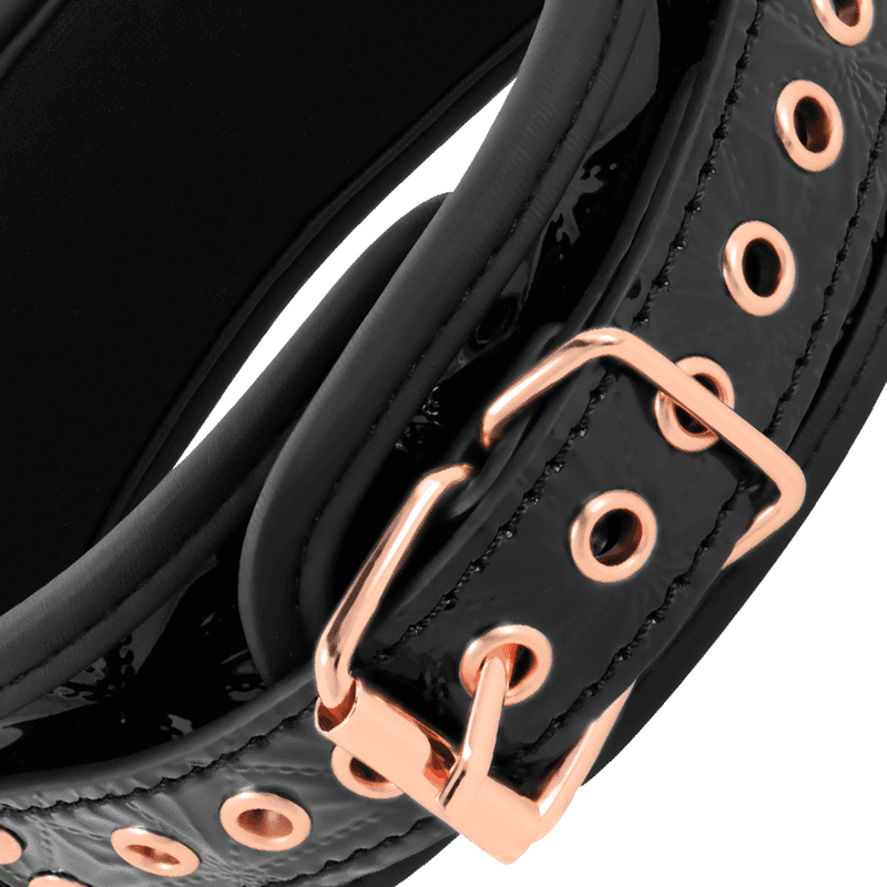 Begme Black Edition Premium - Collier en cuir vegan avec laisse, noir, photo 5