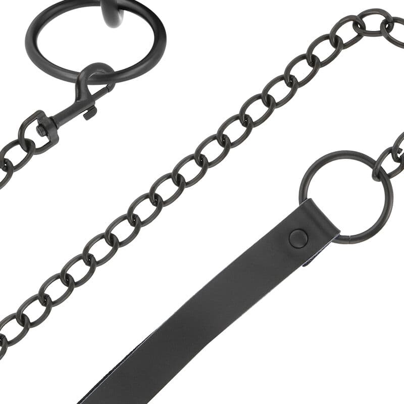 Darkness Collier fin noir avec chaîne, photo 4