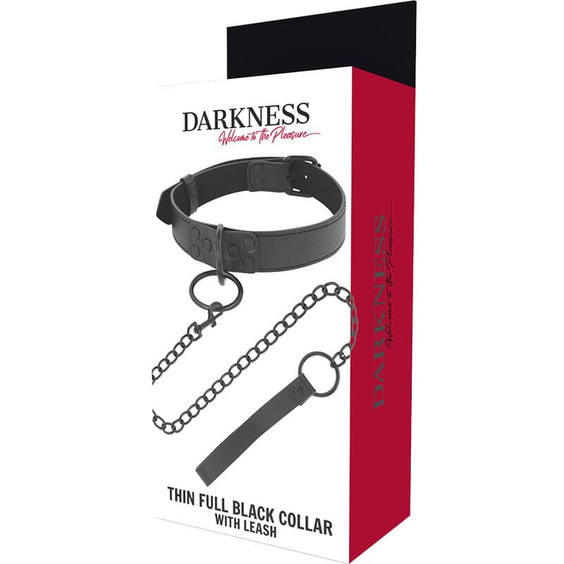 Darkness Collier fin noir avec chaîne, photo 5