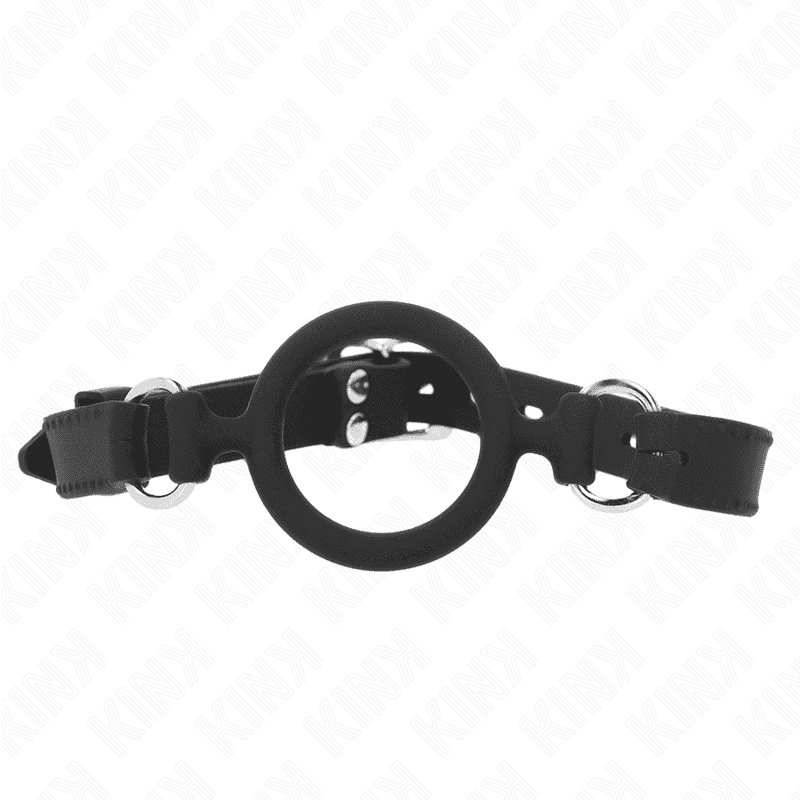 Bâillon anneau silicone 5 cm KINK sangle 56 cm