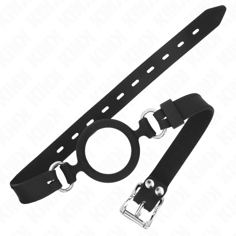 Bâillon anneau silicone 5 cm KINK sangle 56 cm, photo 2