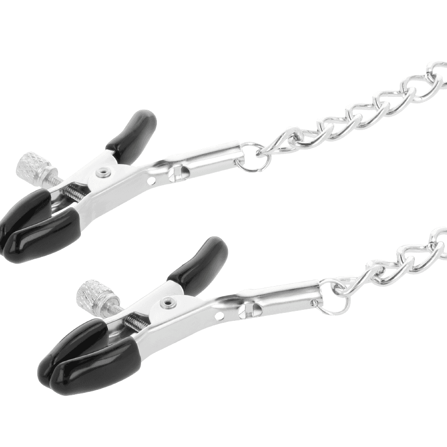 Darkness Collier avec pinces à tétons - Noir, photo 3