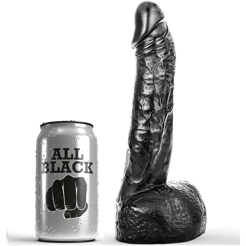 All Black Dildo réaliste AB11 Karl 22 cm Noir