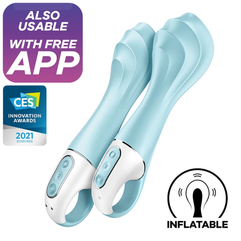 Satisfyer Air Pump Vibrator 5 Connect App - Bleu, photo 2