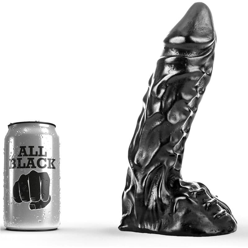 All Black Godemichet Réaliste 23 cm - Noir