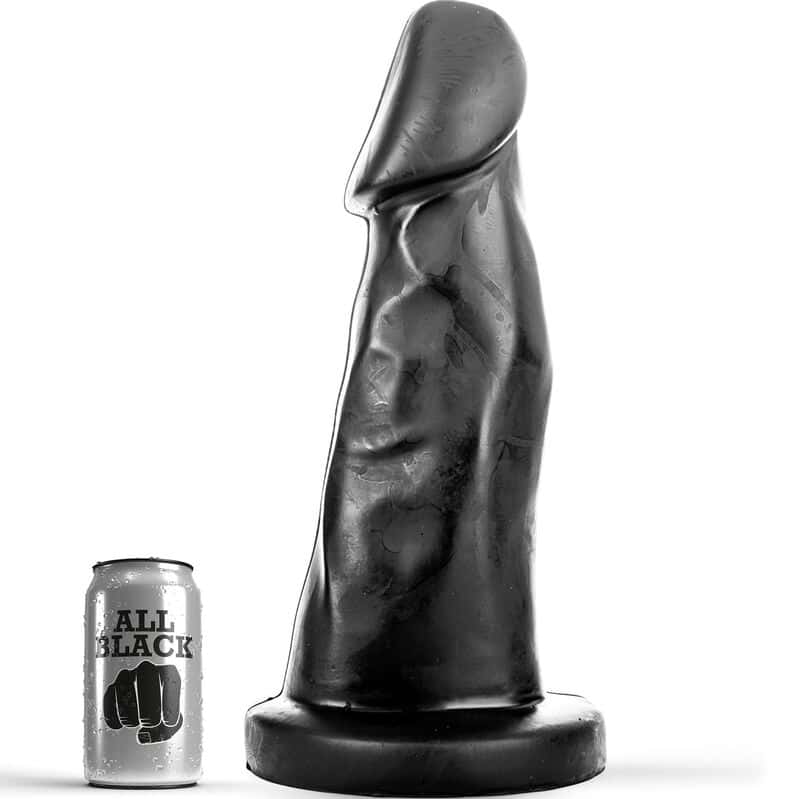 All Black Dong courbé 27 cm - Noir