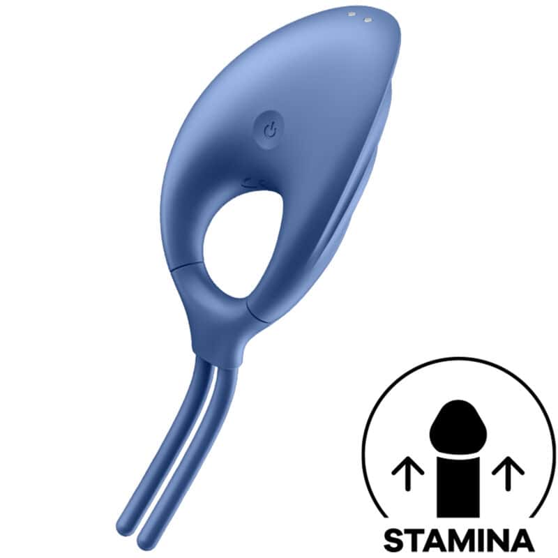 Satisfyer Anneau pénien vibrant Swordsman - Bleu