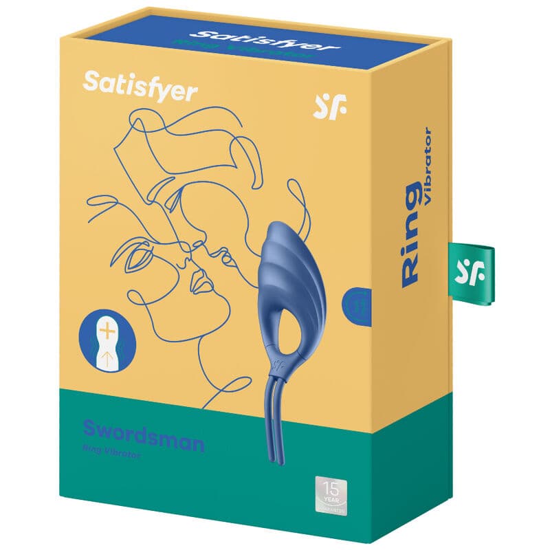Satisfyer Anneau pénien vibrant Swordsman - Bleu, photo 4