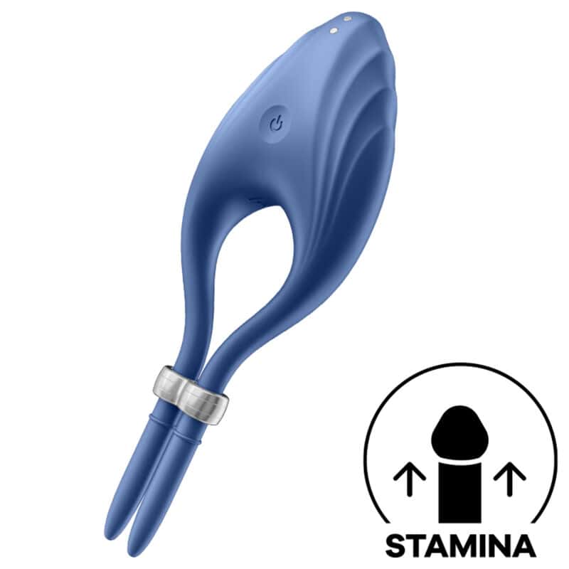 Satisfyer Duelist - Anneau vibrant bleu