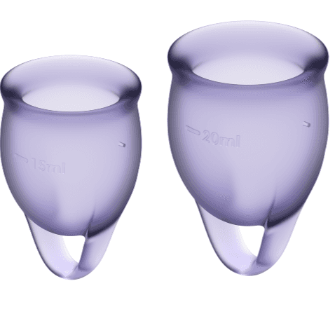 Satisfyer coupes menstruelles Feel Confident Violet (15 ml et 20 ml)