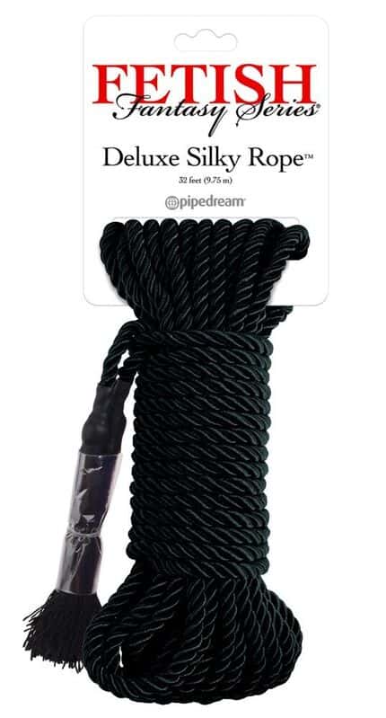Pipedream Products Corde satinée Fetish Fantasy Series Deluxe - Noir, 9,75 m