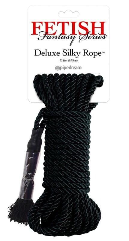 Pipedream Products Corde satinée Fetish Fantasy Series Deluxe - Noir, 9,75 m