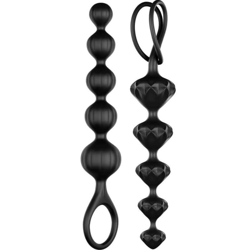 Satisfyer Love Beads Noir - Set de 2 chaînes anales