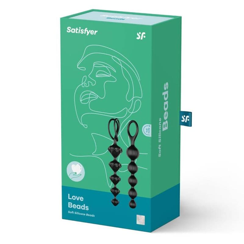 Satisfyer Love Beads Noir - Set de 2 chaînes anales, photo 5