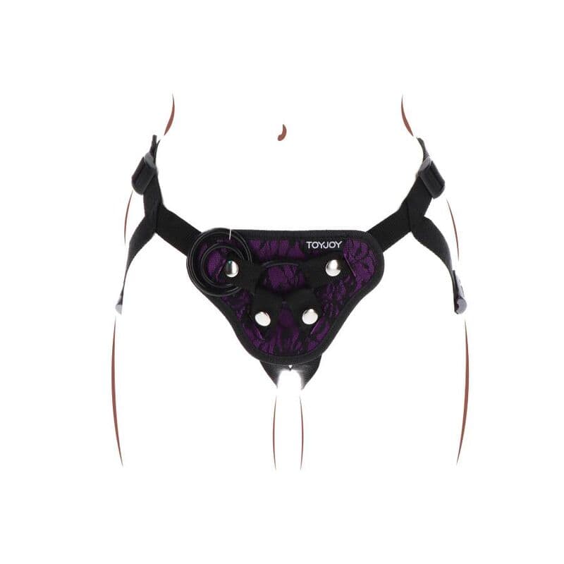 GET REAL - HARNAIS EN DENTELLE STRAP-ON VIOLET, photo 4