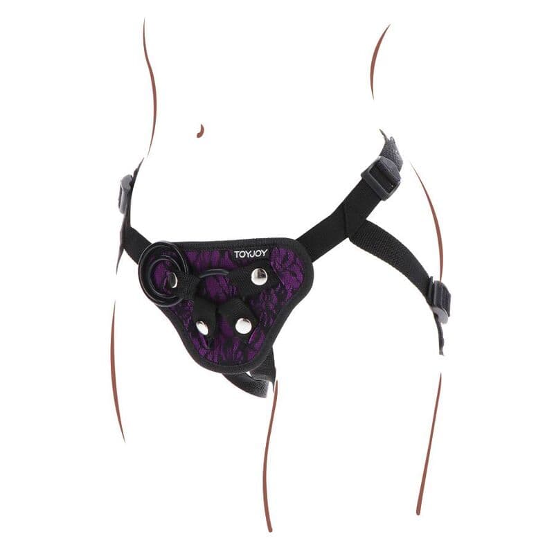 GET REAL - HARNAIS EN DENTELLE STRAP-ON VIOLET, photo 5
