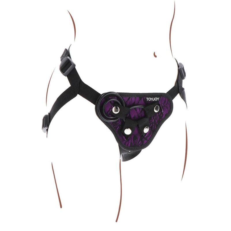 GET REAL - HARNAIS EN DENTELLE STRAP-ON VIOLET, photo 6