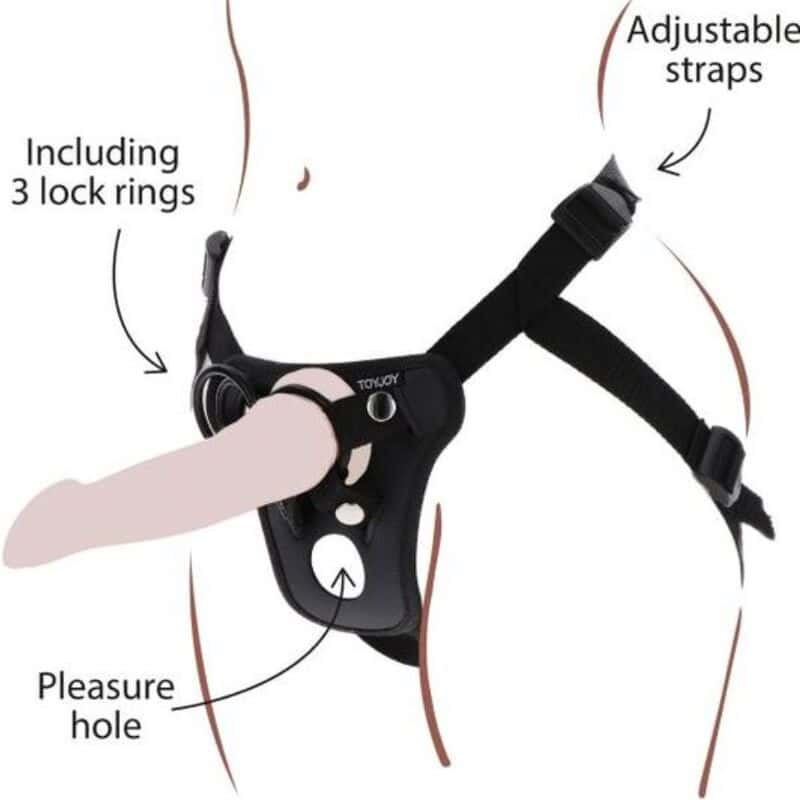 ToyJoy Get Real - Harnais de plaisir strap-on noir