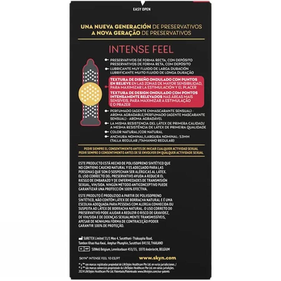 SKYN Intense Feel - Préservatifs texturés sans latex - 10 unités, photo 2
