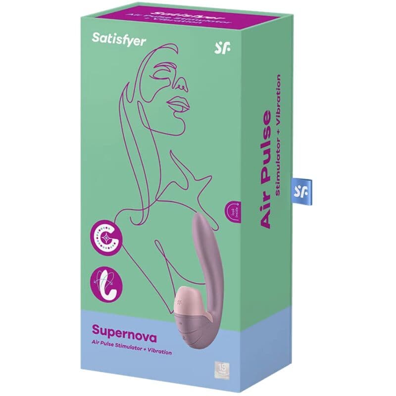 SATISFYER - SUPERNOVA AIR PULSE STIMULATEUR ET VIBRATION ROSE, photo 3