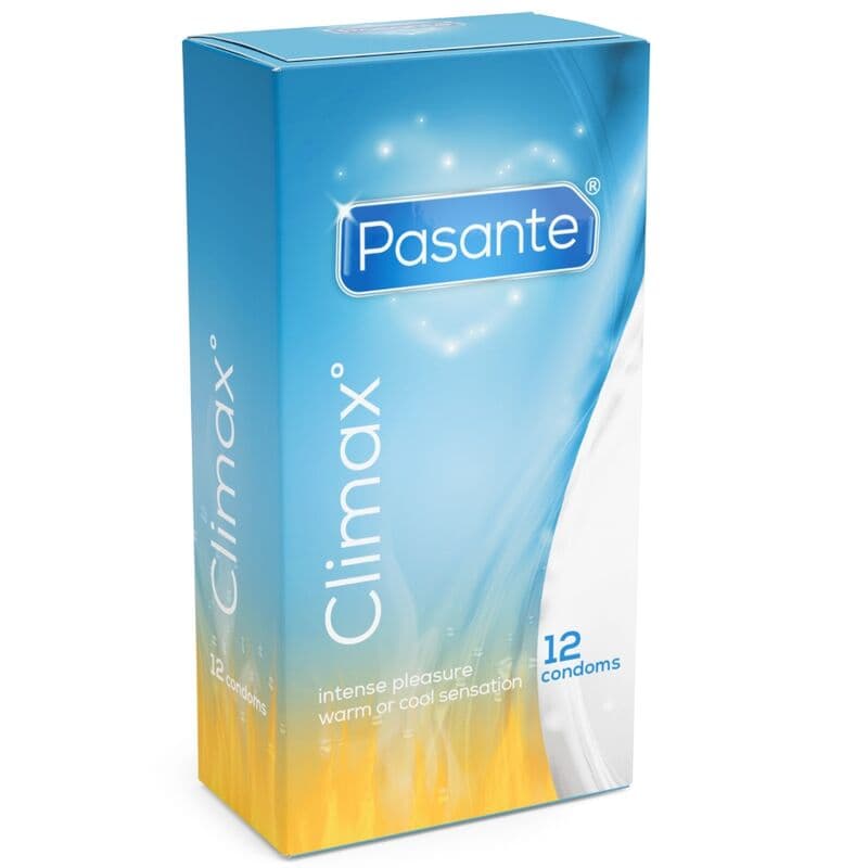 Pasante Préservatifs Climax nervurés effet chaud et effet frais - Boîte de 12
