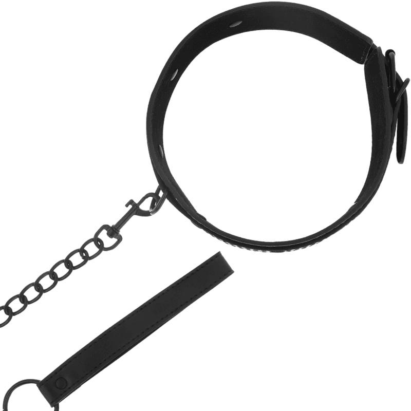 Intense Fetish - Collier en cuir végan noir, photo 5