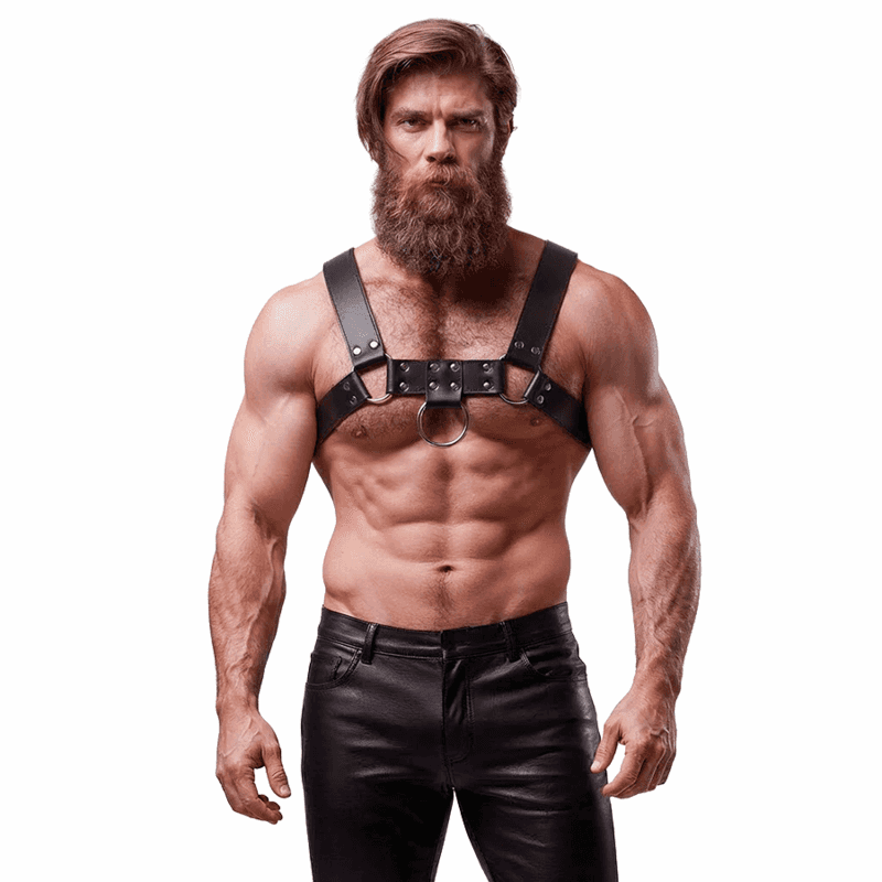 Fetish Submissive Attitude - Harnais de poitrine en éco-cuir pour hommes