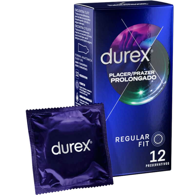 Durex Plaisir Prolongé - Préservatifs effet retardant (12 unités)