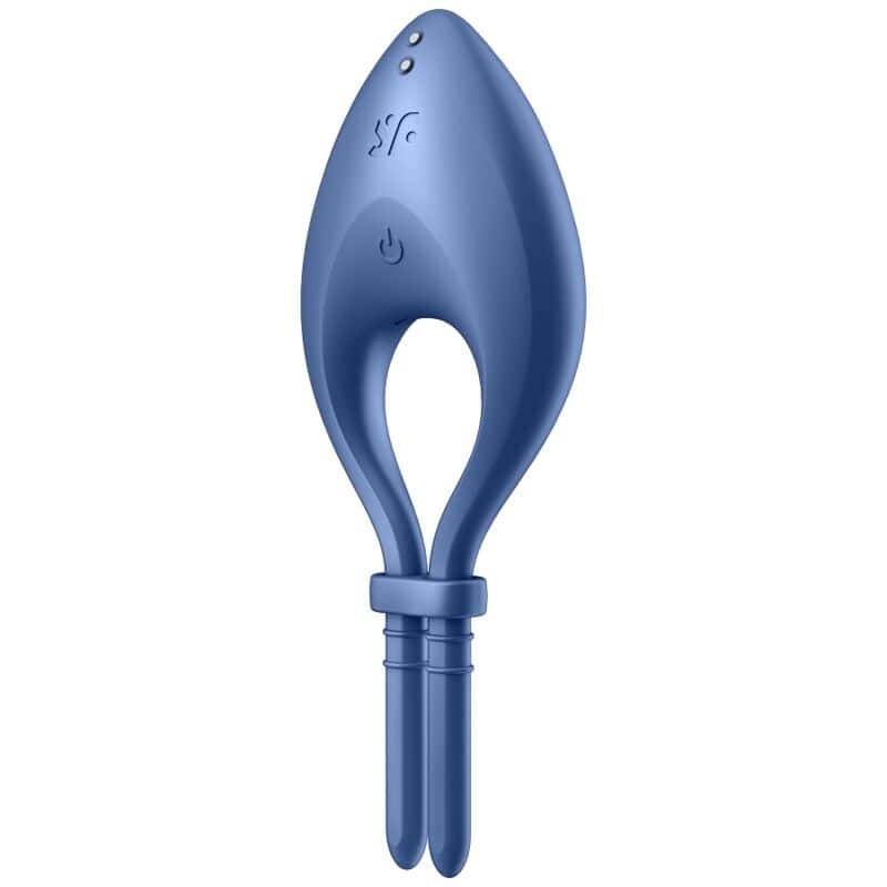 Satisfyer Bullseye - Anneau vibrant ajustable connecté Bleu