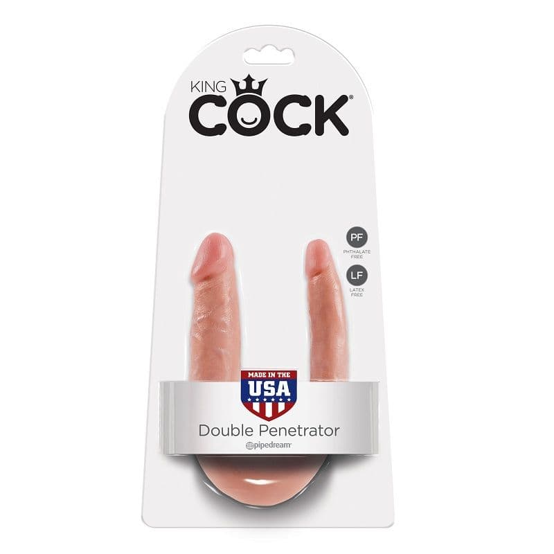 King Cock - Gode double pénétration en U 12,7 cm - Naturel, photo 5