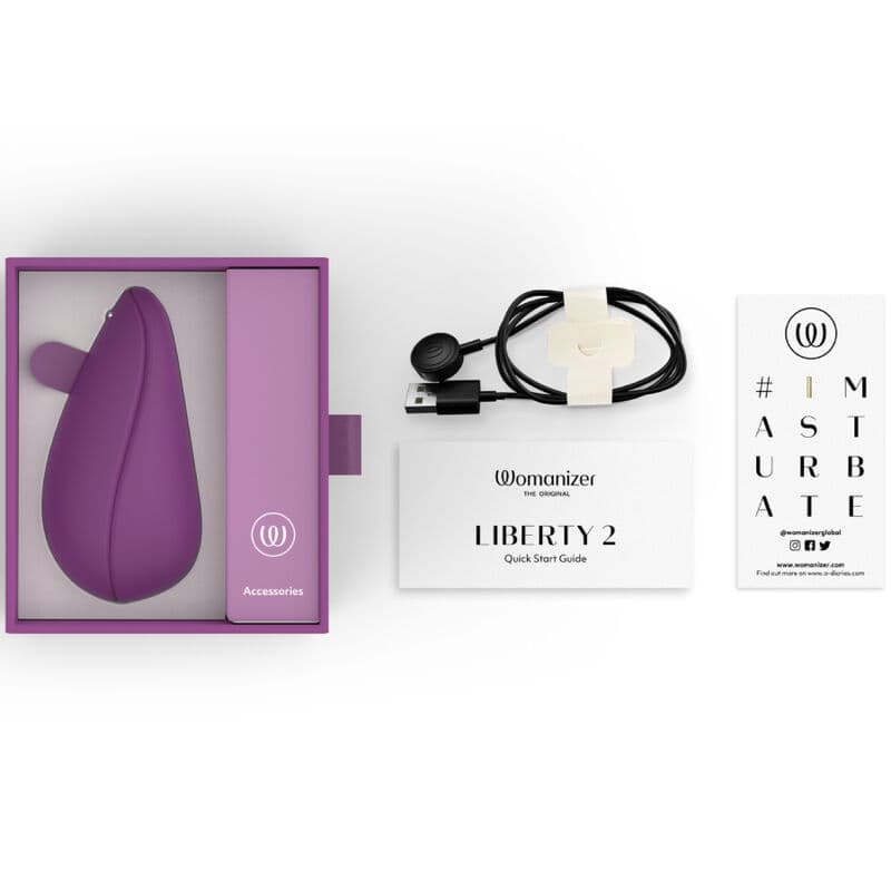 WOMANIZER - LIBERTY 2 STIMULATEUR CLITORIAL À SUCCION 8 NIVEAUX D'INTENSITÉ VIOLET, photo 8