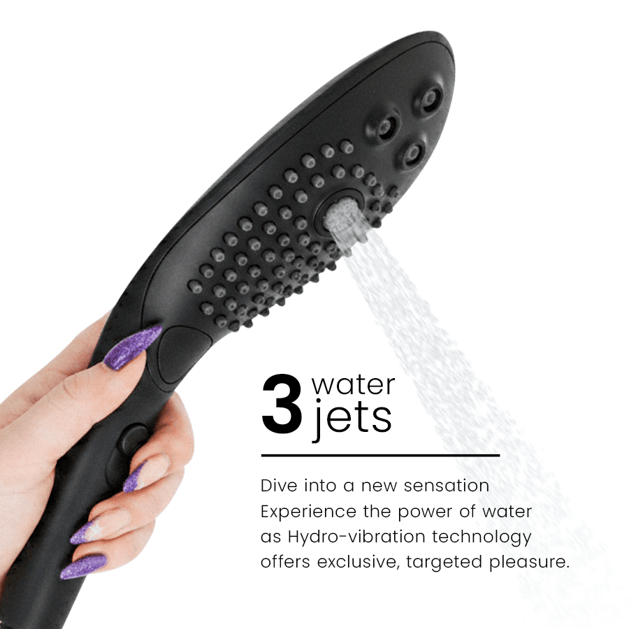 WOMANIZER - POMMEAU DE DOUCHE STIMULANT CLITORIAL WAVE NOIR, photo 10