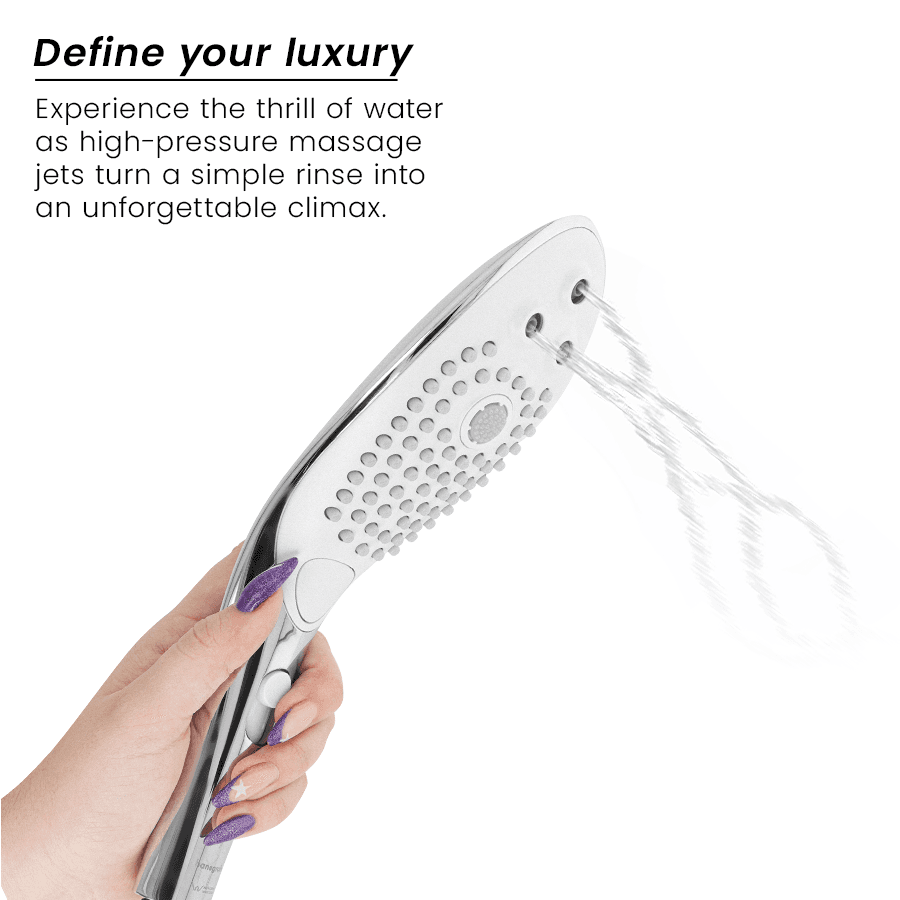 WOMANIZER - POMMEAU DE DOUCHE STIMULANT CLITORIAL WAVE CHROME, photo 8