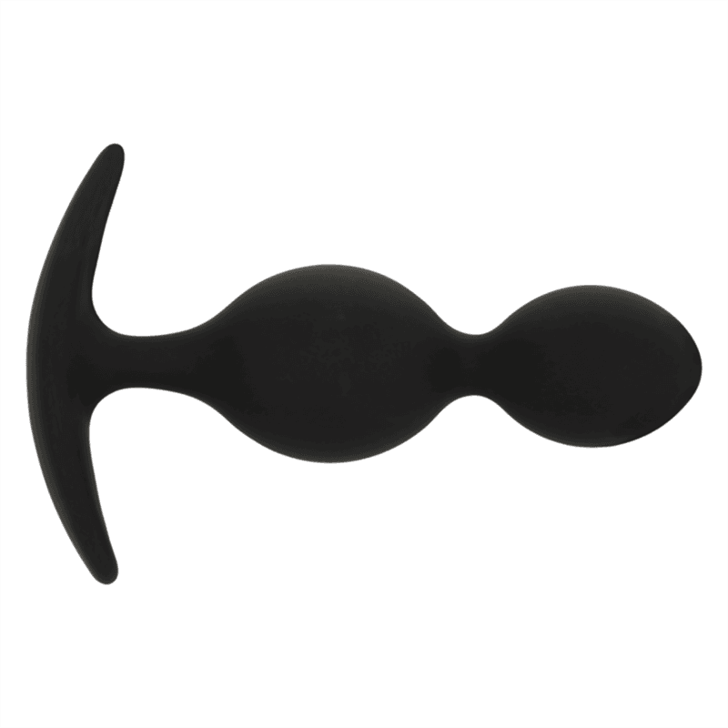 Black&Silver Orson Plug anal en silicone 2 ondes 9 cm Noir, photo 4